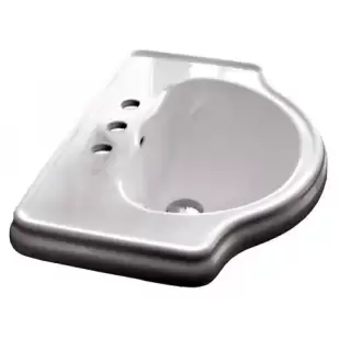 Kerasan Retro Раковина 62х45.5 см, 3 отв., цвет: белый