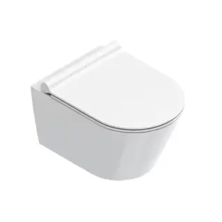 Catalano Zero Унитаз подвесной 50х35см, безободковый, смыв Tornado, покрытие Cataglaze+, цвет белый глянцевый