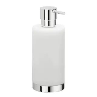 Colombo Nordic Дозатор для жидкого мыла, настольный, цвет: хром/белый