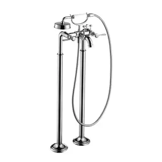 Axor Montreux, Смеситель для ванны, с двумя рычаговыми рукоятками, напольный, внешняя часть, цвет: хром