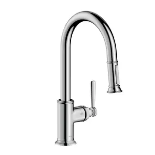 Axor Montreux Смеситель для кухни, однорычажный, на 1 отв., с выдвижной лейкой, цвет: сталь