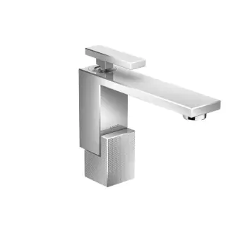 Axor Edge Смеситель для раковины, на 1 отв., с донным клапаном push/open, излив 160мм, алмазная огранка, цвет: хром