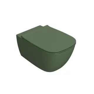 Globo Genesis Унитаз подвесной, 55х36см., безободковый, с креплением, цвет: felce