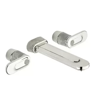 THG CORVAIR A MANETTES FIOR DI BOSCO Смеситель для раковины настенный, c 2 вентилями, внешняя часть, цвет: хром