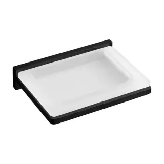 Colombo Look Мыльница подвесная, цвет: чёрный матовый/матовое стекло