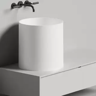 Salini Armonia 04 Раковина накладная 46хh45cм., без отв., материал: S-Sense, цвет: белый