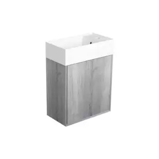 SIMAS AGILE Тумба подвесная 50x27xh51 см, для раковины AG50, 1 дверца, цвет: белый матовый / barrique