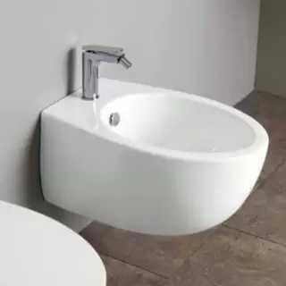 Simas Bormio Биде  подвесное  с 1-м отверстием под смеситель 54х35 см, цвет: белый