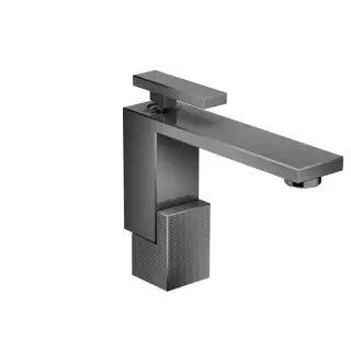 Axor Edge Смеситель для раковины, на 1 отв., с донным клапаном push/open, излив 160мм, алмазная огранка, цвет: черный