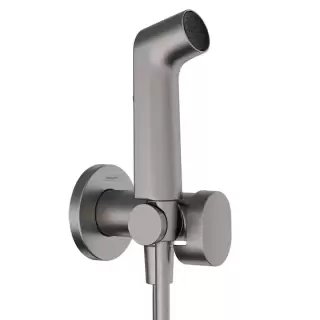 Hansgrohe Bidette E Гигиенический душ 1jet S EcoSmart+, со смесителем, с душевым держателем и шлангом 125 см, цвет: черный хром