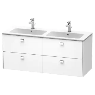 Duravit  Brioso Тумба подвесная 129x47.9х55.3см, с раковиной, с 4 выдвижными ящиками, цвет: белый матовый