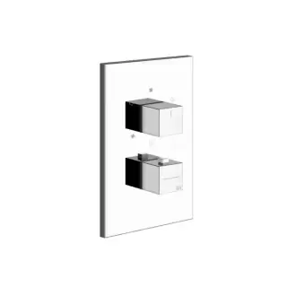 Gessi Rettangolo Встраиваемый термостатический смеситель, подключение на 3/4&rdquo;, с переключателем на 3 выхода, внешняя часть, цвет: хром