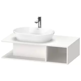 Duravit D-Neo Тумбочка подвесная компакт 100x55х26 см., раковина, 1 открытое отделение на правой стороне, цвет: белый высокоглянцевый