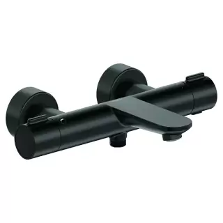 Duravit Wave Смеситель для ванны, настенный, термостатический, цвет: черный матовый