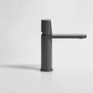 Antonio Lupi Indigo Смеситель для раковины, на 1 отв., излив: 165мм, цвет: графит