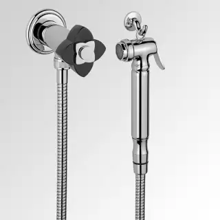 THG Petale de Cristal noir Гигиенический душ, цвет: хром/черный хрусталь