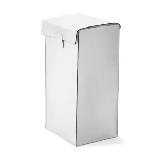 Decor Walther Nappa WB Корзина для белья, напольная, натуральная кожа, цвет: белый