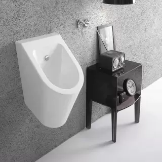 Globo Forty3 Писсуар настенный 37х32см., без отверстий для крышки, с крепежом, цвет: белый