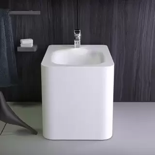 KNIEF Pride Биде напольное 51х41х42 см с 1 отв под смеситель, цвет: белый матовый