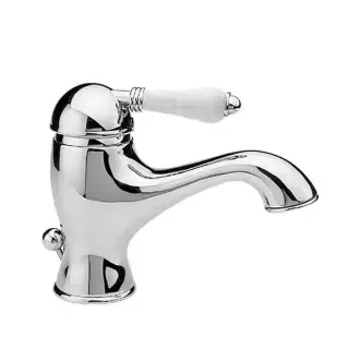 Nicolazzi P.m. Blanc A Смеситель для раковины однорычажный, с донным клапаном, ручки состаренная керамика, цвет: хром