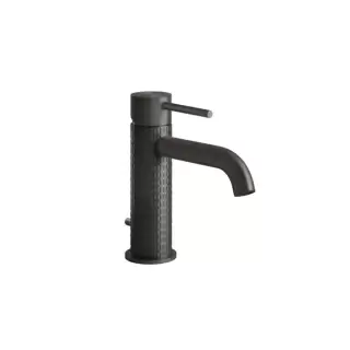 Gessi 316 Смеситель для раковины на 1 отв. с донным клапаном, излив: 123мм, цвет: brushed black metal pvd