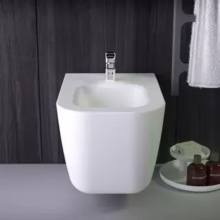 KNIEF Pride Биде подвесное 52х39х33см с 1 отв под смеситель, цвет: белый матовый