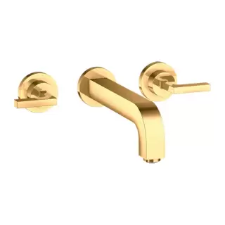 Axor Citterio Смеситель для раковины 222, встраиваемый, излив: 22.2см., ручка: рычаг, цвет: полированное золото