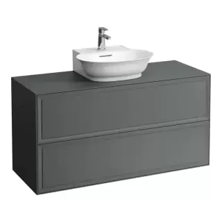 Laufen New Classic Тумба с раковиной, 117.5x45.5x60см, 2 ящика, подвесная, цвет: серый