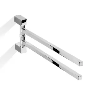 Decor Walther Corner HTH2 Полотенцедержатель поворотный 39.8см, двойной, подвесной, цвет: хром