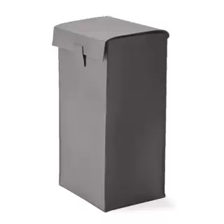 Decor Walther Nappa Корзина для белья, напольная, натуральная кожа, цвет: дымчато-серый