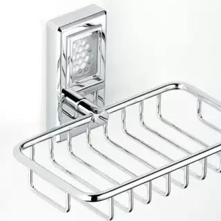 THG Métropolis cristal clair Мыльница-корзина металлическая 160х95мм., подвесная, цвет: хром