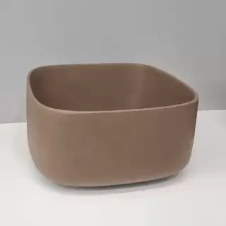 ArtCeram Cognac Раковина накладная Quadro, 43x43хh22,5см, без отв под смеситель, без перелива, цвет: nero roma