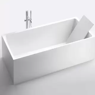 NOORTH milldue edition SKA Ванна отдельностоящая 180х85х50см, с сифоном, milltek solid, фурнитура хром, цвет: белый матовый