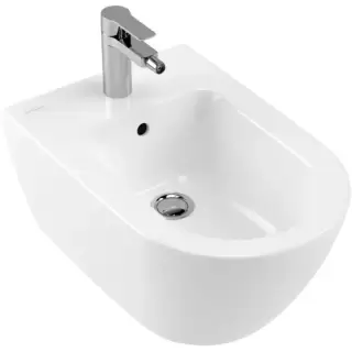 Villeroy&Boch Subway 2.0 Биде подвесное 37.5х56.5х28см., 1 отв., цвет: альпийский белый