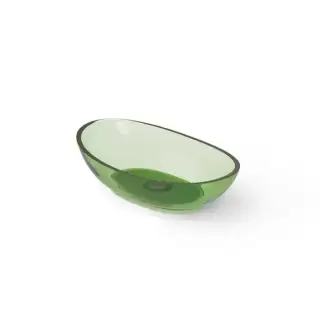 Dea Design Washbasins Раковина 60х35х16см., накладная, без отв., Glasstech, прозрачная смола, цвет: Emerald R3