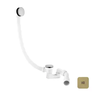 Almar Слив-перелив для ванны, цвет: латунь брашированная PVD