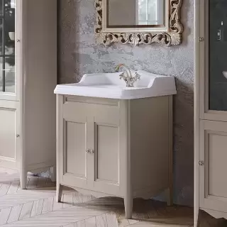 TW Veronica Nuovo комплект мебели с 2-мя дверцами, с доводчиками Blum, ручки: бронза, 73см, напольный, Цвет: tortora