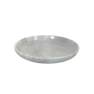 3SC Elegance Лоток универсальный, круглый, цвет: мрамор bianco carrara/хром