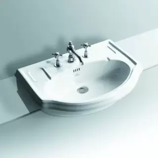 SIMAS Arcade Раковина 67х49 см, 3 отв., цвет: белый