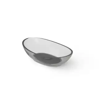 Dea Design Washbasins Раковина 60х35х16см., накладная, без отв., Glasstech, прозрачная смола, цвет: Smoky Black R4