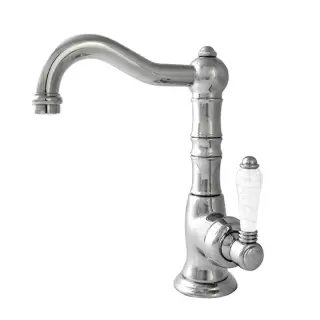 Nicolazzi P.m. Blanc A Смеситель для раковины однорычажный, с донным клапаном, ручки состаренная керамика, цвет: хром