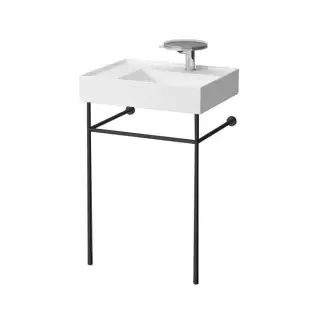 Laufen Kartell Консоль 53.5х44х79см, с раковиной на 1 отв,, напольная, Sx, покрытие LLC, цвет: черный матовый