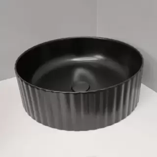 ArtCeram Millerighe Раковина накладная,&Oslash;44,5хh14,5см, без отв под смеситель, без перелива, цвет: черный матовый