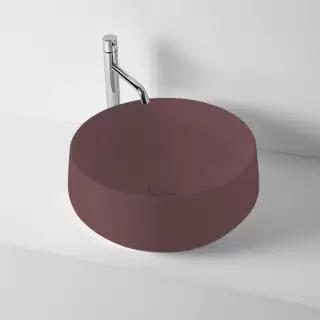 Kerasan F10 Раковина накладная D43x h:16 см, без отв, цвет: бургундский матовый