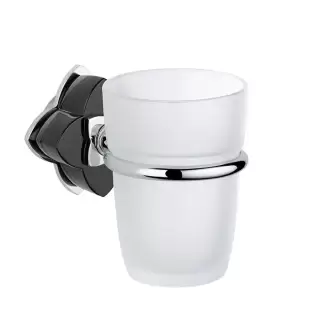 THG Pétale de cristal noir Стакан, подвесной, цвет: хром/черный хрусталь