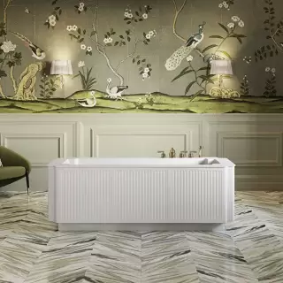 Devon&Devon The Thirties Ванна отдельностоящая 191х94см, White Tec Plus, сифон + крышка слива в комплекте, цвет: белый матовый