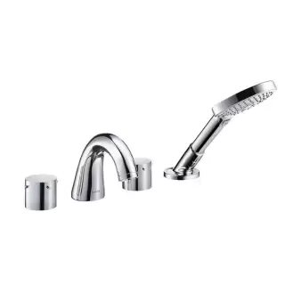 Axor Starck, Смеситель на край ванны, на 4отверстия, внешняя часть, цвет: хром