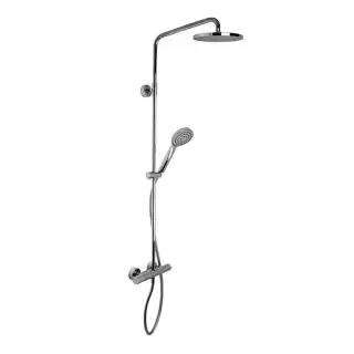Carlo Frattini Душевая стойка, с термостатическим смесителем, верхний душ из ABS &Oslash;25см., ручной душ и шланг 150см., цвет: хром