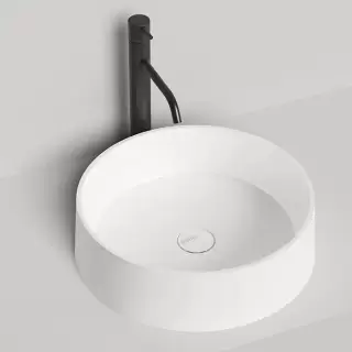 Salini Gloria Раковина накладная 44х44х12.5cм, без отв., без перелива, S-Stone, цвет: белый матовый