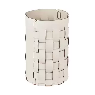 ADJ Корзина для мусора Bottega, D22xH35 см., цвет: белый/панна котта